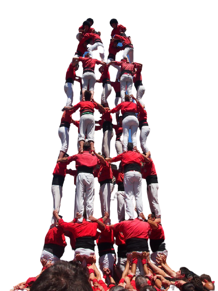 Human Tower Formation showing Team Work